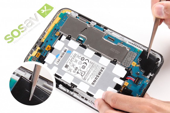 Guide photos remplacement haut-parleur externe droit Samsung Galaxy Tab 2 7" (Etape 8 - image 3)
