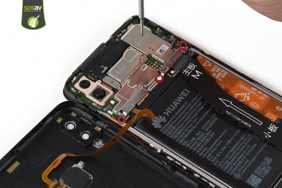 Guide photos remplacement nappe de liaison connecteur de charge Huawei P Smart 2019 (Etape 7 - image 1)