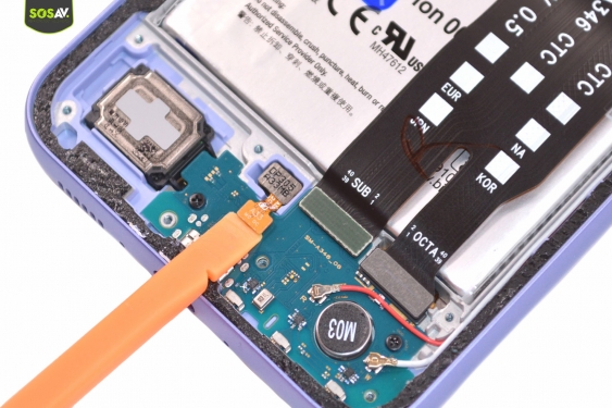 Guide photos remplacement connecteur de charge Galaxy A34 (Etape 8 - image 1)