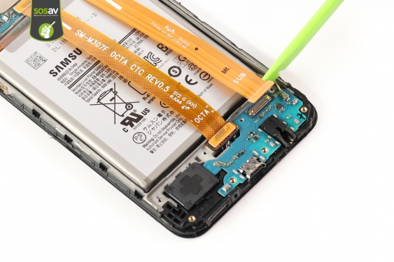 Guide photos remplacement nappe connecteur de charge Galaxy M21 (Etape 12 - image 2)