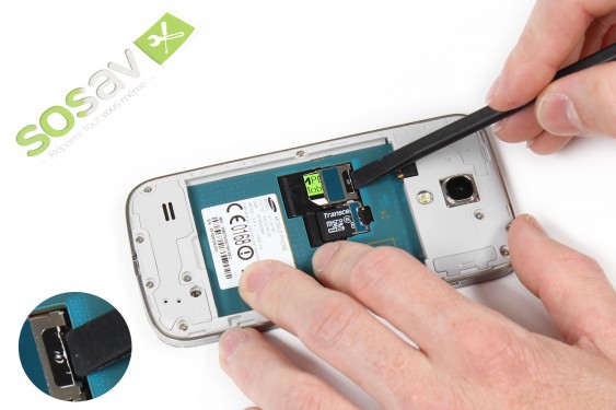Guide photos remplacement lecteur de carte sim/sd Samsung Galaxy S4 mini (Etape 6 - image 1)