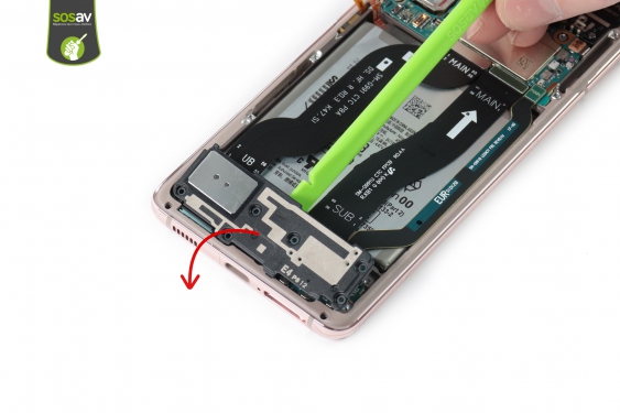 Guide photos remplacement connecteur de charge / lecteur sim Galaxy S21 (Etape 12 - image 4)