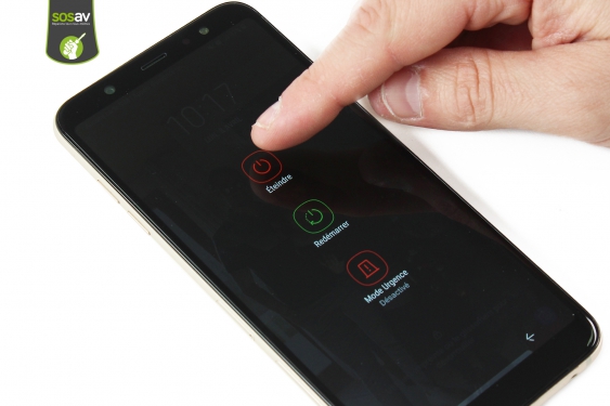 Guide photos remplacement capteur d'empreinte Galaxy A6+ (2018) (Etape 1 - image 2)