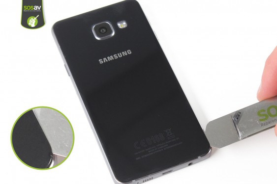 Guide photos remplacement façade arrière Samsung Galaxy A3 2016 (Etape 3 - image 2)
