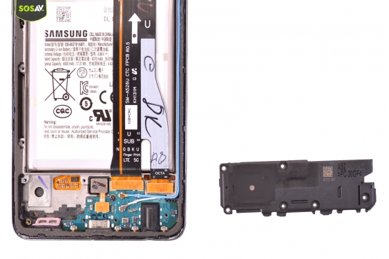 Guide photos remplacement haut parleur externe Galaxy A52s (Etape 7 - image 4)