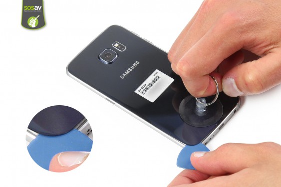 Guide photos remplacement bouton power Samsung Galaxy S6 Edge (Etape 2 - image 3)