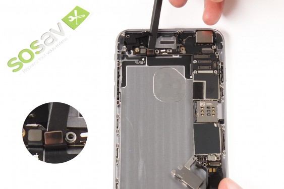 Guide photos remplacement nappe bouton power + microphone secondaire + flash iPhone 6 Plus (Etape 19 - image 2)