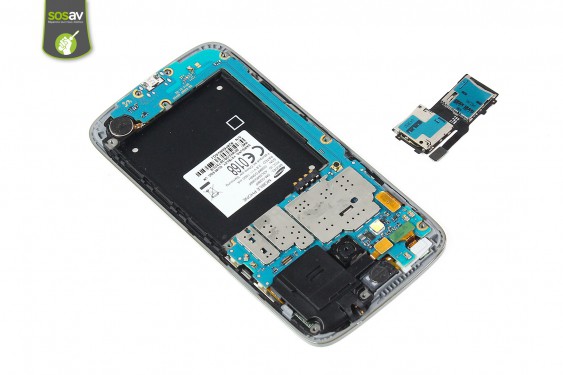 Guide photos remplacement lecteur carte sim et microsd Samsung Galaxy Core 4G (Etape 8 - image 1)