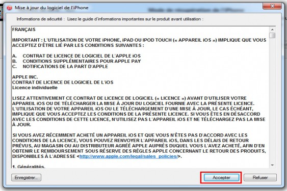 Guide photos remplacement restaurer un iphone via itunes Compétences smartphone (Etape 4 - image 2)
