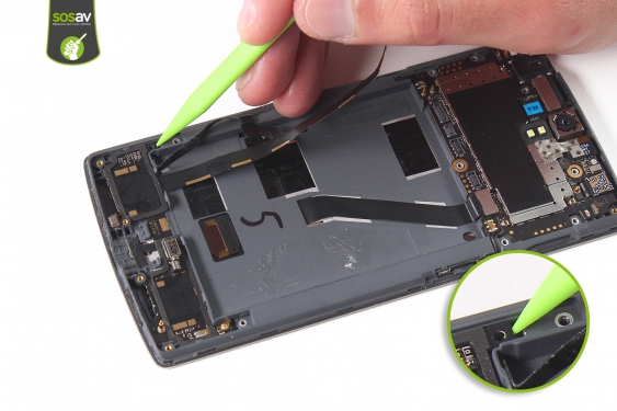 Guide photos remplacement nappe haut-parleur, micro & antenne OnePlus One (Etape 19 - image 4)