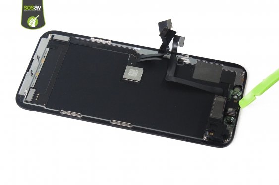 Guide photos remplacement nappe haut-parleur interne / capteur proximité / micro secondaire / nappe face id iPhone 11 Pro (Etape 14 - image 2)