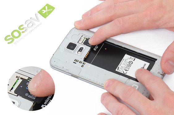 Guide photos remplacement carte sim Samsung Galaxy S5 (Etape 6 - image 2)