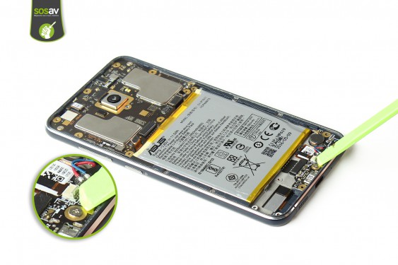 Guide photos remplacement carte connecteur de charge / vibreur  Asus Zenfone 3 (Etape 18 - image 4)