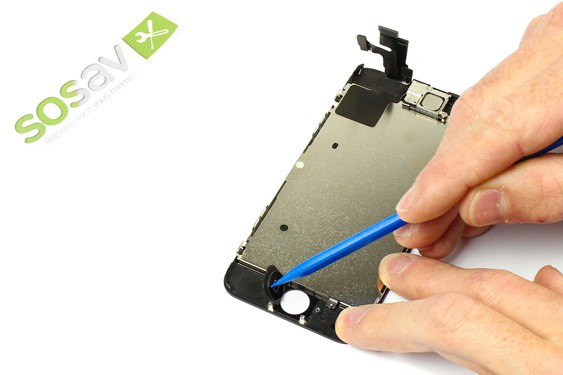 Guide photos remplacement bouton home  iPhone 5C (Etape 12 - image 3)