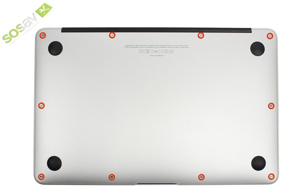 Guide photos remplacement carte wifi/bluetooth MacBook Air 11" Fin 2010 (EMC 2393) (Etape 1 - image 1)