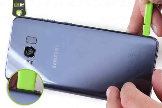 Guide photos remplacement vitre arrière Samsung Galaxy S8+ (Etape 4 - image 1)