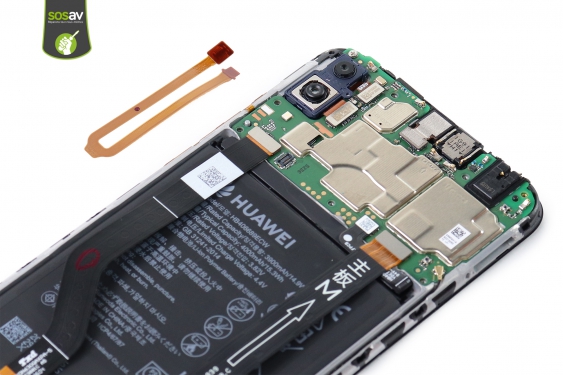 Guide photos remplacement nappe capteur d'empreinte Huawei Y7 2019 (Etape 11 - image 1)