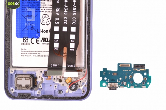 Guide photos remplacement connecteur de charge Galaxy A34 (Etape 10 - image 2)