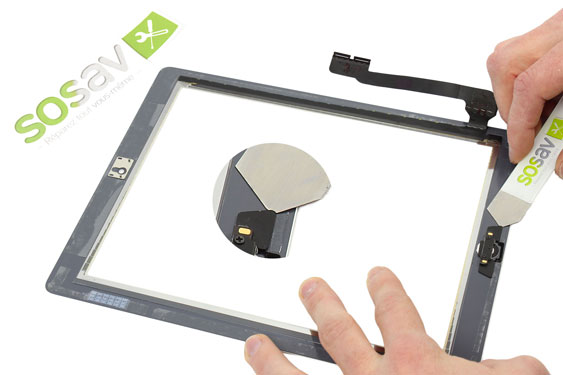 Guide photos remplacement nappe bouton home + support iPad 3 WiFi (Etape 14 - image 1)