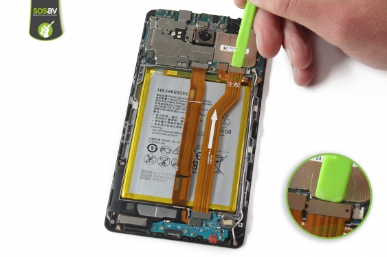 Guide photos remplacement nappe de liaison du connecteur de charge Huawei Mate 8 (Etape 13 - image 1)