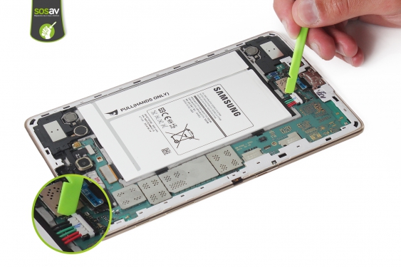 Guide photos remplacement prise jack et haut-parleur externe Galaxy Tab S 8.4 (Etape 10 - image 1)