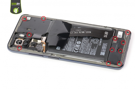 Guide photos remplacement capteur d'empreinte + châssis interne Redmi Note 10 (Etape 13 - image 1)