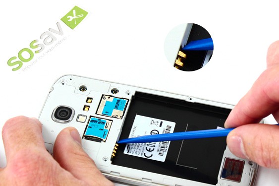Guide photos remplacement lecteur sim + carte micro sd Samsung Galaxy S4 (Etape 7 - image 1)