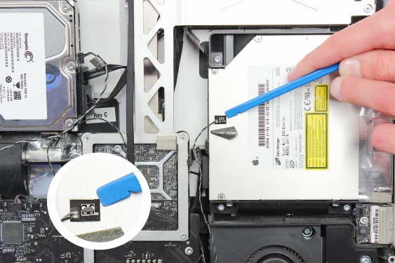 Guide photos remplacement sonde de température du superdrive (lecteur/graveur dvd) iMac 27" fin 2009 (EMC 2309 et 2374) (Etape 17 - image 1)