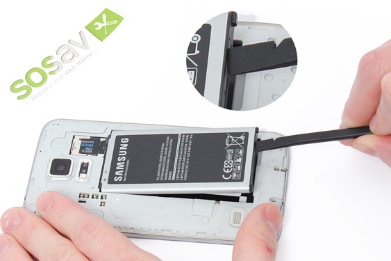 Guide photos remplacement antenne bluetooth Samsung Galaxy S5 (Etape 4 - image 2)