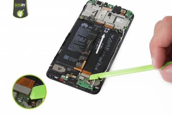 Guide photos remplacement nappe de liaison connecteur de charge Huawei Nova (Etape 15 - image 1)