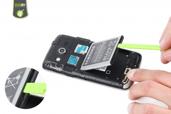 Guide photos remplacement bouton power Samsung Galaxy Core 4G (Etape 3 - image 2)