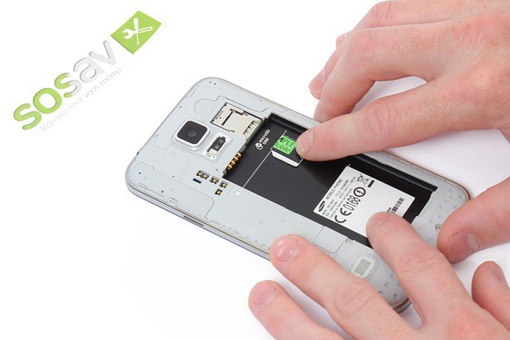 Guide photos remplacement carte sim Samsung Galaxy S5 (Etape 7 - image 3)