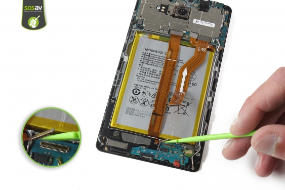 Guide photos remplacement connecteur de charge Huawei Mate 8 (Etape 13 - image 4)