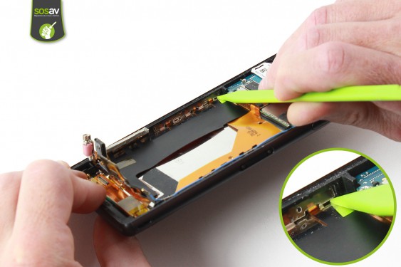Guide photos remplacement nappe power / volume / micro Xperia Z3 (Etape 35 - image 2)