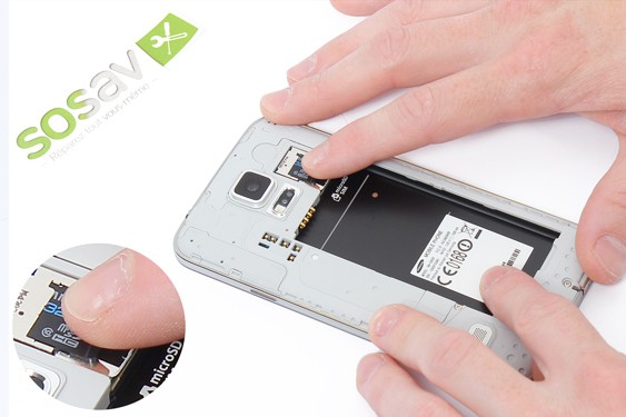 Guide photos remplacement carte micro sd Samsung Galaxy S5 (Etape 6 - image 1)