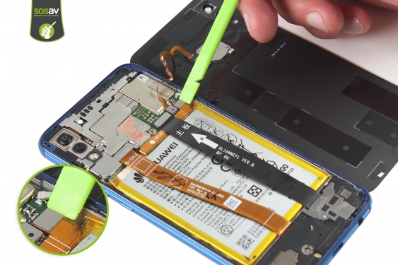 Guide photos remplacement nappe connecteur de charge Huawei P20 Lite (Etape 9 - image 1)