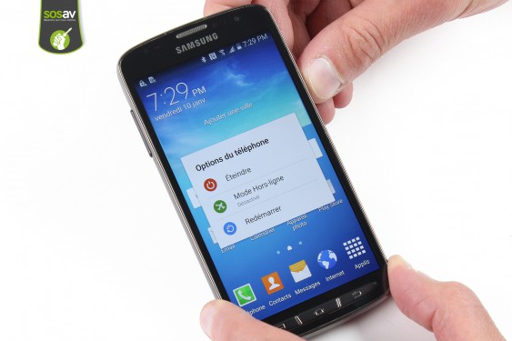 Guide photos remplacement carte sim Samsung Galaxy S4 Active (Etape 1 - image 1)