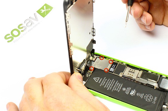 Guide photos remplacement ecran complet assemblé iPhone 5C (Etape 4 - image 1)