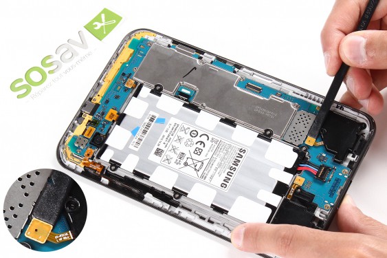 Guide photos remplacement haut-parleur externe droit Samsung Galaxy Tab 2 7" (Etape 7 - image 2)