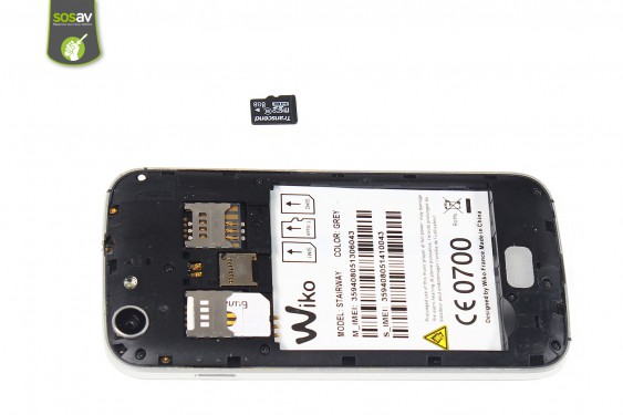 Guide photos remplacement lecteur carte sim et microsd Wiko Stairway (Etape 6 - image 3)