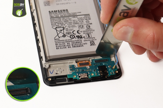 Guide photos remplacement connecteur de charge Galaxy A21s (Etape 14 - image 3)