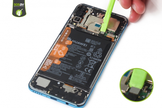 Guide photos remplacement nappe de liaison connecteur de charge Huawei P30 Lite (Etape 11 - image 1)