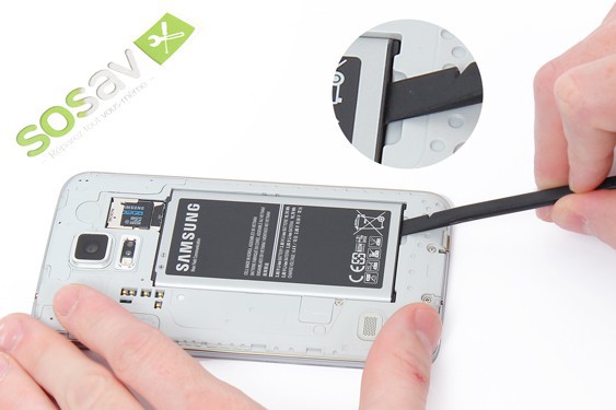Guide photos remplacement antenne bluetooth Samsung Galaxy S5 (Etape 4 - image 1)