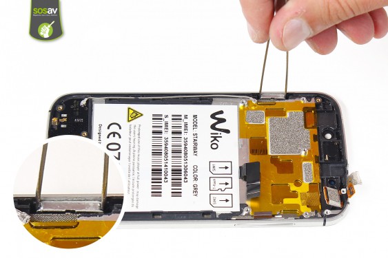 Guide photos remplacement bouton power Wiko Stairway (Etape 17 - image 1)