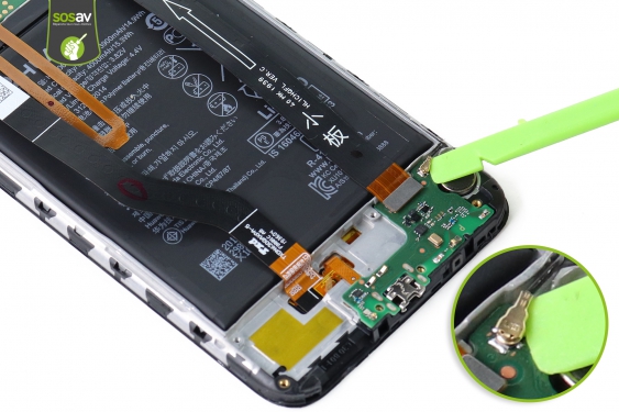 Guide photos remplacement connecteur de charge Huawei Y7 2019 (Etape 12 - image 1)