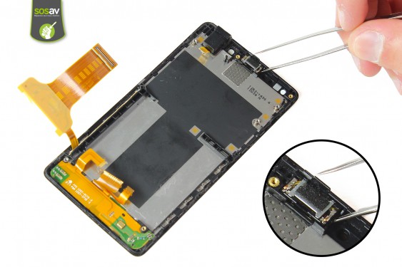 Guide photos remplacement haut-parleur interne Xperia T (Etape 19 - image 1)