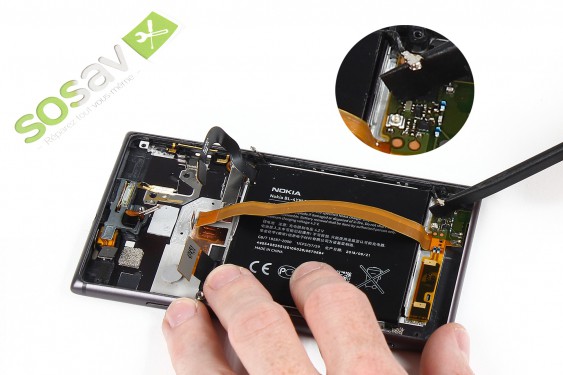Guide photos remplacement nappe haut-parleur externe Lumia 925 (Etape 24 - image 2)