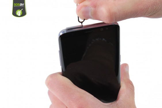 Guide photos remplacement tiroir sim et carte microsd Samsung Galaxy S8  (Etape 2 - image 2)