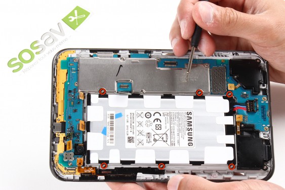 Guide photos remplacement nappe de liaison de l'écran lcd Samsung Galaxy Tab 2 7" (Etape 13 - image 3)