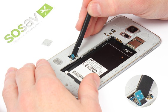 Guide photos remplacement connecteur de charge Samsung Galaxy S5 (Etape 9 - image 2)